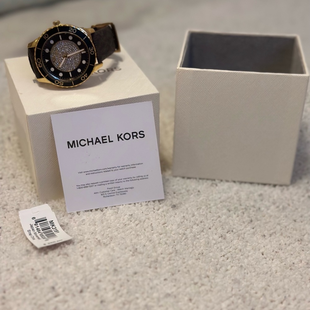 Authentic Brown and Gold Michael Kors Watch.